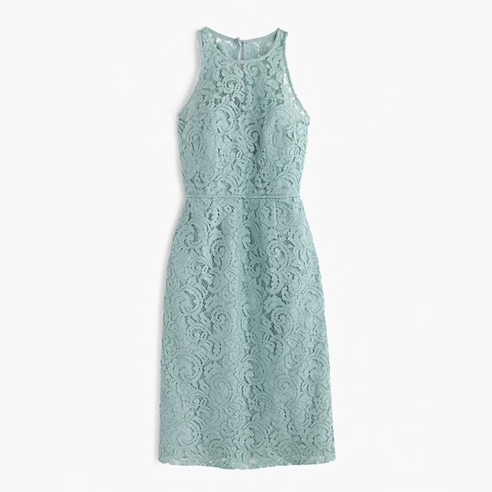 J Crew Pamela Dress in Leaver's Lace - Dusty Shale
